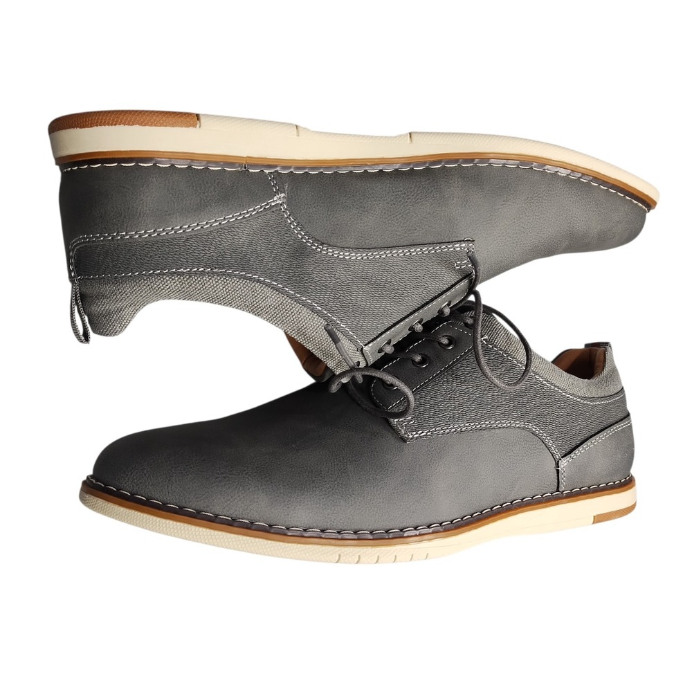 Madden Lopiut Oxford Shoes Mens Size 11.5 Gray Lightweight Comfort Almond Toe
